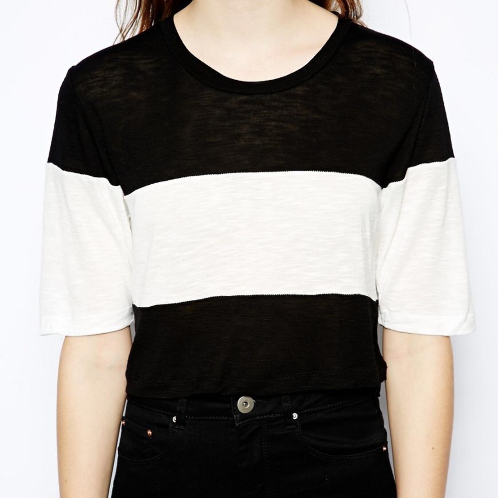 Pencey Standard Color-Block Stripe Crop Tee - image 4